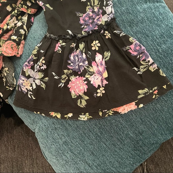 NWT Free People Black Floral Tunic Size M - Picture 9 of 12